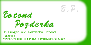 botond pozderka business card